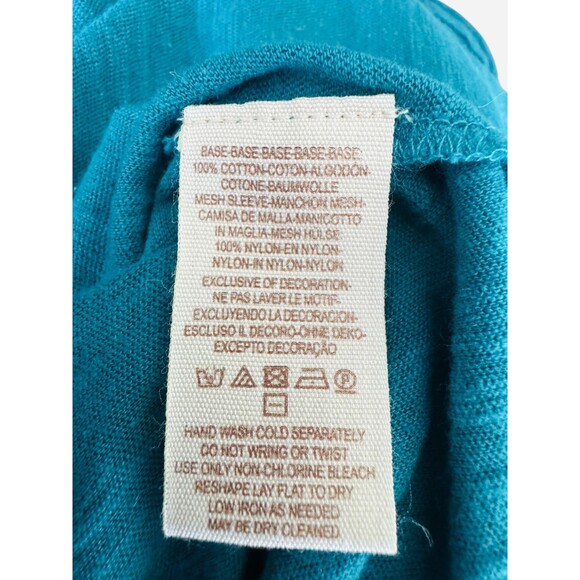 Free People Wm M Take Me Away Twofer Blue Embroidered Lace Long Sleeve NEW W/TAG - Picture 3 of 8